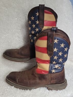 Rebel by Durango Patriotic Pull-on Western Flag Boots - 12EE